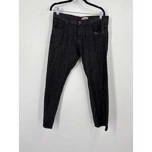 Nevada Mens Black Denim Jeans Straight Leg 34x30 Casual Workwear Five Pocket